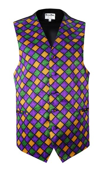 Mardi Gras Fullback Vest with Accessories Option