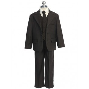 Boys BROWN Suit CLOSEOUT With Brown Vest