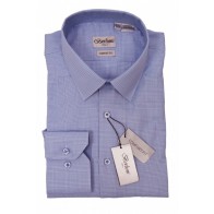 Window Pane Pattern All Cotton Dress Shirt
