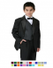 Boys Tuxedo With Any Color Vest Bow Tie And Necktie Toddler To Teen