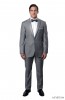 Tuxedo Grey High Fashion Framed Peak Lapel Satin-Prom 2019-Weddings