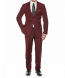 Slim Fit Burgundy Suit Notch Lapel in Wine Burgundy Color- Prom-Homecoming