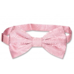 Mens Paisley Rose Gold Pre Tied Bowtie-Weddings- Prom- Holiday