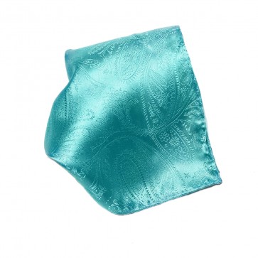 Paisley Turquoise Pattern Satin Pocket Square
