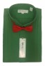 Emerald Green wing tip tuxedo shirt with Red Bowtie- Closeout