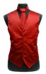 Mens 3 Piece Slim Fit Satin Vest with Necktie and Pocket Square Set