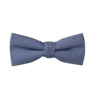 Mens Dusty Blue Linen Pre tied Bowtie 