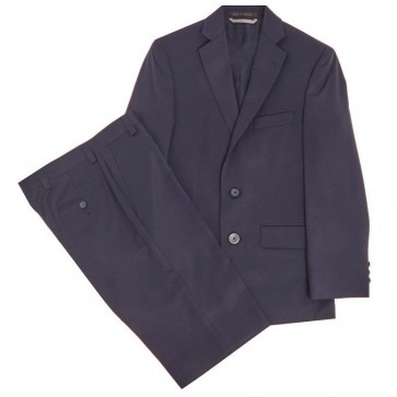 Boys Navy Blue Two Button Notch Suit