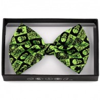 Holloween Spider Web Neon Green Mens Bowtie