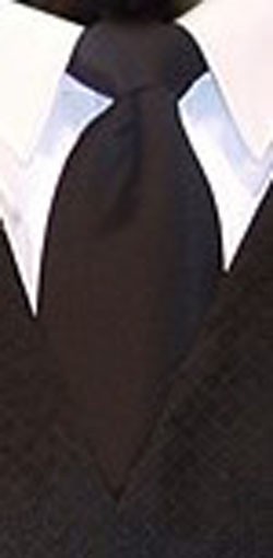 Necktie MENS BOYS ETERNITY  BLACK Satin Pretied Long Tie