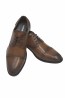 Brown Dress Shoe with Perforated Quarter by Faranzi