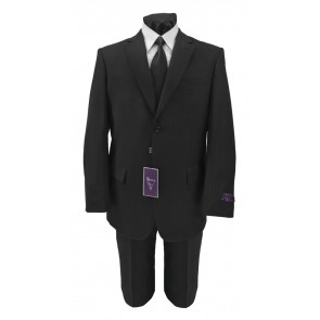 Mens Suit Grey Classic Pin Stripe Two Button Suit