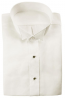 BOYS Off white -Ivory Tuxedo Shirt WING Tip Collar Plain front- Non pleated No chest Pocket