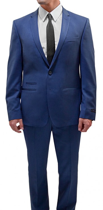 Blue Notch Lapel Suit Cross Stitch Texture by Andrew Fezza