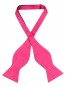 Mens Paisley Satin Self tie Bowtie Hot Pink