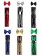 Sequin Suspenders and Bow Tie Set Men's All Colors