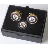 US Navy Cuff Links and Lapel Pin Tie Tack