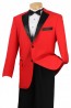 Tuxedo Red and Black Two Button Fashion Tuxedo Prom Tuxedo