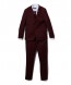 Perry Ellis boys 5 Piece 2 Button Notch Suit Burgundy