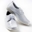 Tuxedo Shoes BOYS White Slim Square Toe Lace Up Shoes