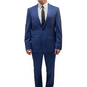 Blue Notch Lapel Suit Cross Stitch Texture by Andrew Fezza