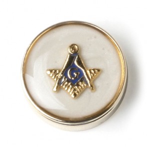Button Cover MASONIC MOTHER OF PEARL Button Cover