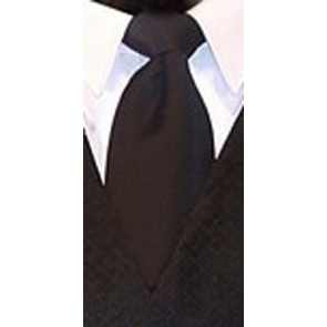 Necktie MENS BOYS ETERNITY  BLACK Satin Pretied Long Tie