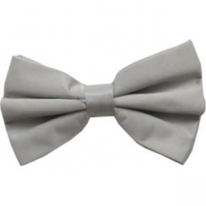 Silver Big & Tall Mens Pre-Tied Bowtie
