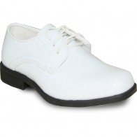 Boys White Patent Leather Tuxedo Shoes 