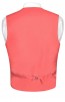 Mens Paisley Tone On Tone Coral Vest with Tie Set