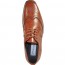 Men's Dress Shoe Wingtip Oxford Tan Cognac Brown Shoe - Wide Width Available
