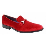 Mens Slip On Suede Loafer shoes with Buckle -Prom shoes-Wedding