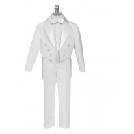 Boys White Tails Ring bearer Tuxedo Sizes 6mon- 20 Boys