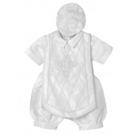White Christening Baptism Four Piece Gown 
