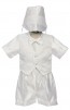 Infant Baby White Baptism Christening Short Outfit