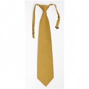 Necktie BOYS GEO GOLD SOLID Satin Pre tied Long Tie