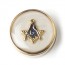 Button Cover MASONIC MOTHER OF PEARL Button Cover