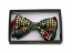 Mens Rainbow Sequin Pre-Tied Bow Tie- Mardi Gras- Holiday