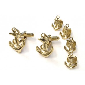 Cufflinks Studs NAUTICAL ANCHORS Cuff Links Studs Set