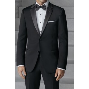 Black Tuxedo Two Button Notch Mens Wedding or Prom Tuxedo