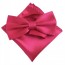 Satin Bow Tie Pre Tied Bowtie with Pocket Square Option