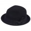 Boys Hats Black Fedora Wool Hat with Feather