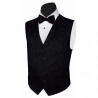 Mens Paisley Vest and Bow Tie Set Wedding Colors