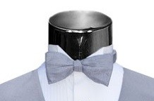 Bow Tie SILVER PIQUE SILK Bowtie
