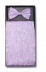 Mens Lavender Paisley Pattern Cummerbund and Bowtie Set with Self tie Bowtie Option