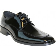 Black Tuxedo Shoes Patent Leather Slighty Square Toe