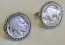Cufflinks Genuine Indian Buffalo Nickel Silver Cuff Links