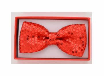 Kids Red Sequin Pre-Tied Bow Tie- Boys-Girls