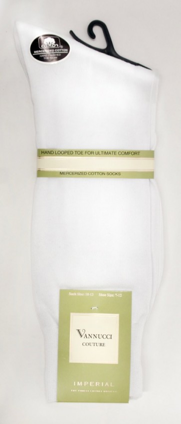 Mens White Dress Socks Mercerized Cotton
