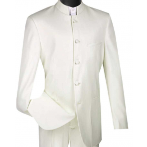 Mens New Ivory Mirage Mandarin Collar Tuxedo Set